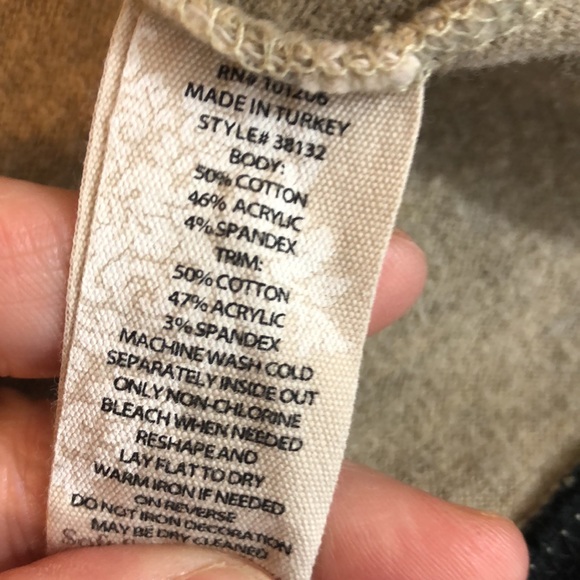 Hugs From Soft Surroundings Colorblock Cowl Neck Sweater Size PL Black Tan #g13 - Picture 4 of 6